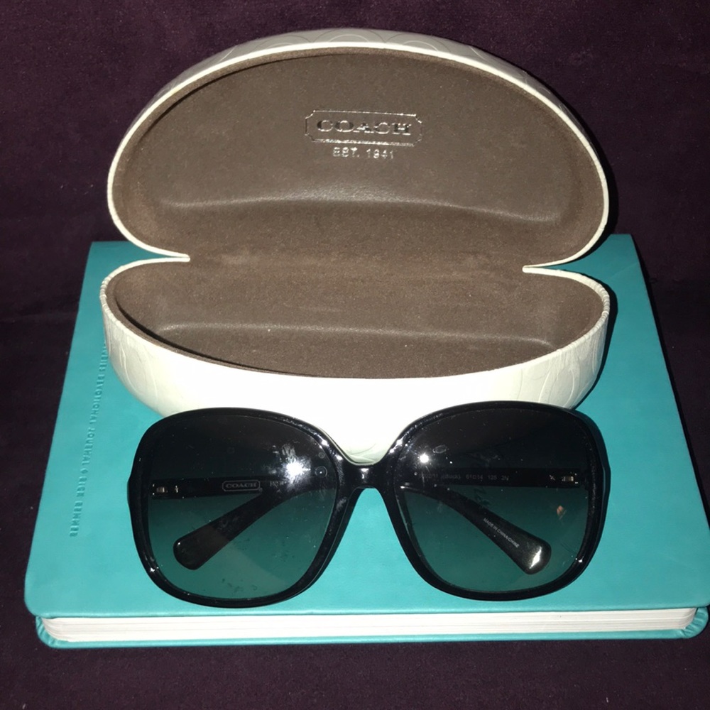 Black Coach sunglasses with case